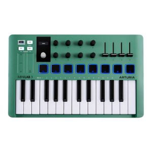 Arturia MiniLab 3 MINT Edition – Mini Controlador USB-C de 25 Teclas Delgadas – Verde Menta