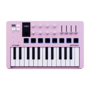 Arturia MiniLab 3 Rose Quartz – Mini Controlador USB-C de 25 Teclas Delgadas